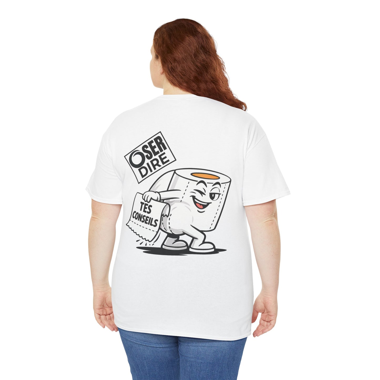 T-Shirt Blanc "Tes conseils tu peux te torcher avec"